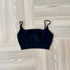 Sloane Micro Square Bralette in Black, flat lay