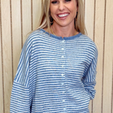 Alder Stripe Drop Shoulder Cardigan