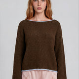 Laurel Boat Neck Contrast Sweater