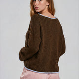 Laurel Boat Neck Contrast Sweater