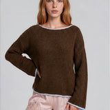 Laurel Boat Neck Contrast Sweater