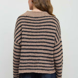Juniper Stripe Rolled Edge Sweater