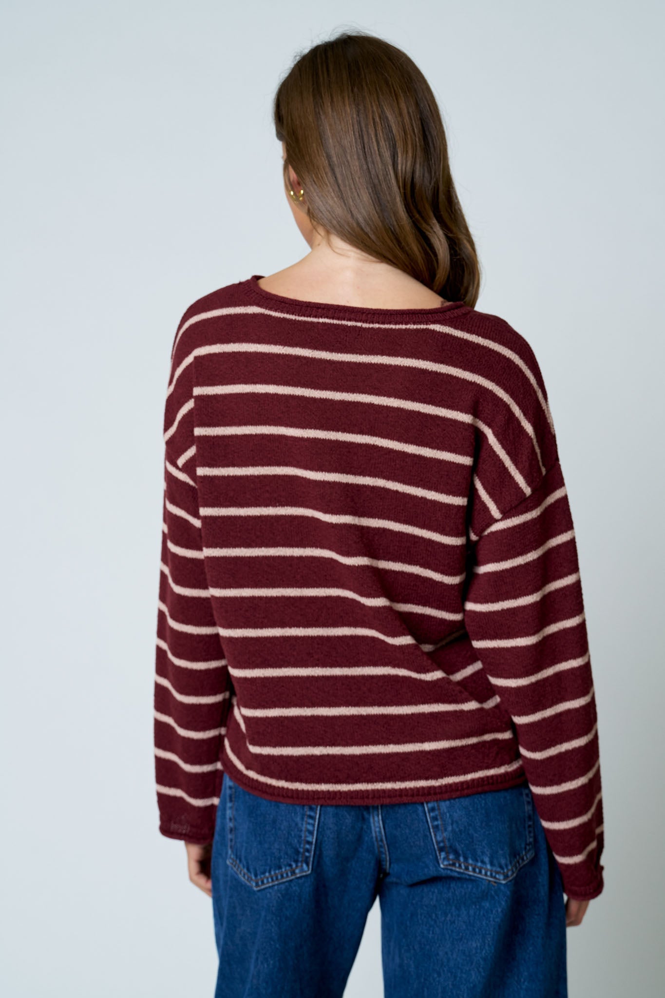 Cypress Stripe Textured Knit Sweater