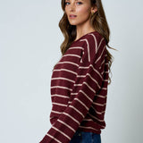 Cypress Stripe Textured Knit Sweater
