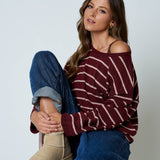 Cypress Stripe Textured Knit Sweater