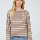Cypress Stripe Textured Knit Sweater