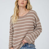 Cypress Stripe Textured Knit Sweater
