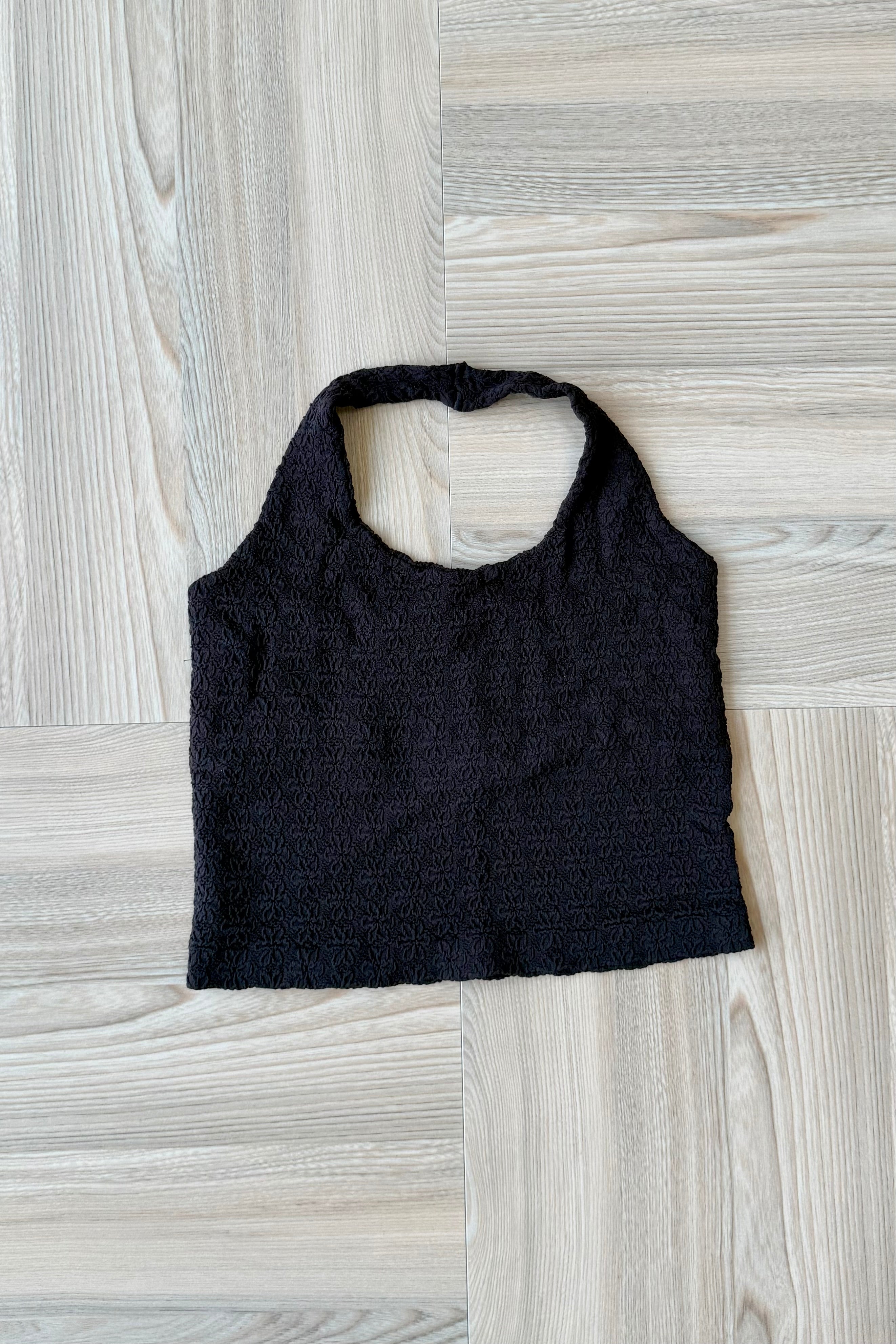 Davina Floral Lace Halter Crop Top