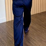 Willow Lace Trim Satin Pants