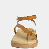 Berry Braided Slide Sandal in Camel