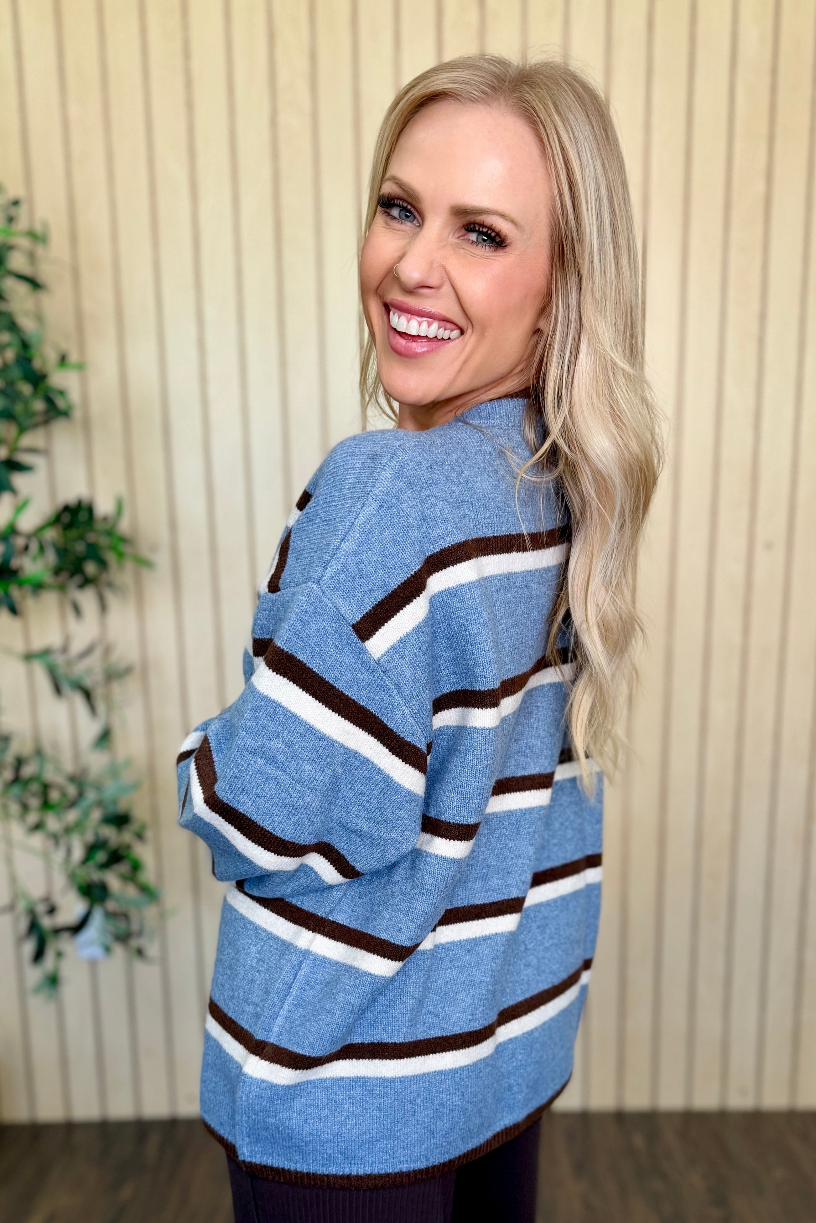 Canyon Heathered Stripe Cardigan