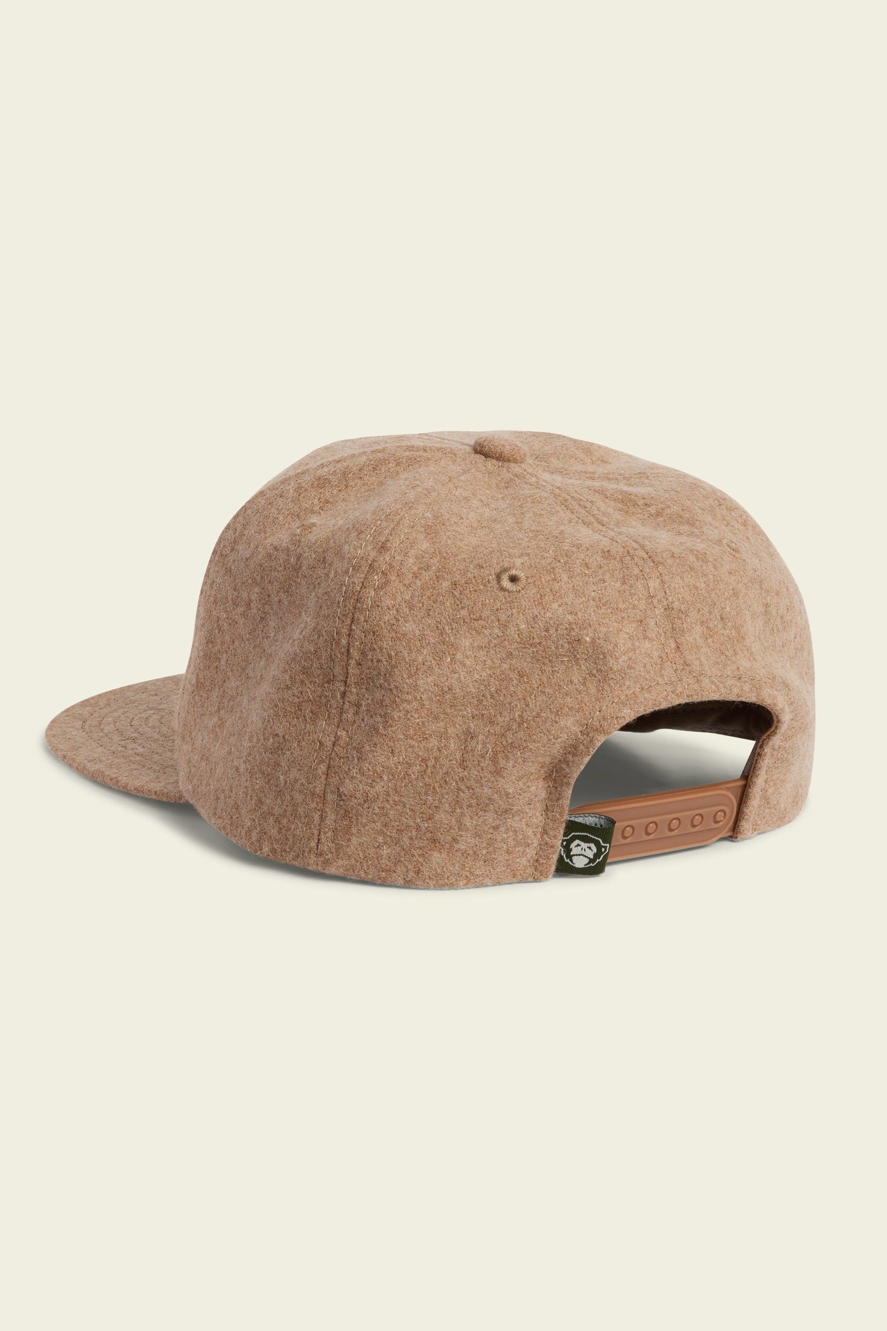 Howler Bros Big HB snapback in Cowhide, back with snapback closure