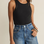 Z Supply Boa Rib Tank in Black, front view