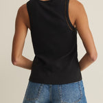 Z Supply Boa Rib Tank in Black, back view