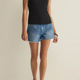 Z Supply Boa Rib Tank in Black on model