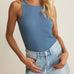 Z Supply Boa Rib Tank in Lake Blue, front view