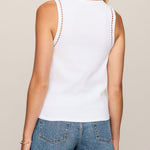 Z Supply Boa Rib Tank in White, back view