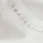 Z Supply Boa Rib Tank in White, eyelet trim detail