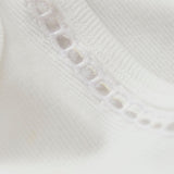 Z Supply Boa Rib Tank in White, eyelet trim detail