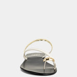 Brenda Woven Flat Sandal in Bone