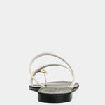 Brenda Woven Flat Sandal in Bone