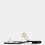 Brenda Woven Flat Sandal in Bone