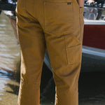 Bison Canvas Pant in Bronze worn back view