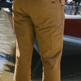 Bison Canvas Pant in Bronze worn back view