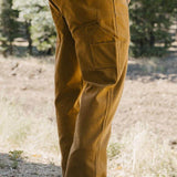 Bison Canvas Pant in Bronze worn front view