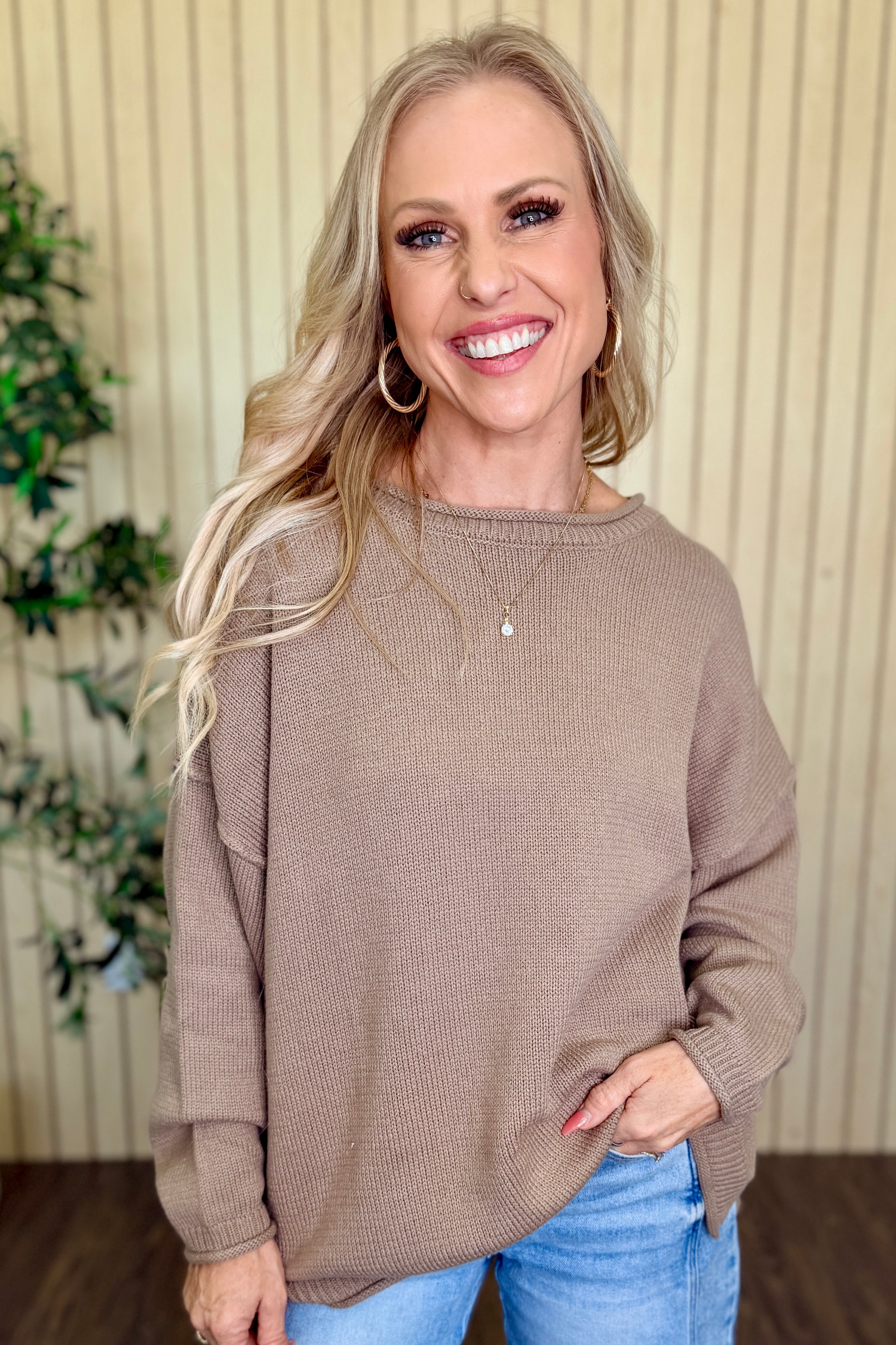 Willow Extended Shoulder Cotton Sweater