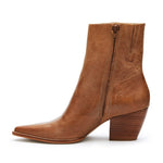 Matisse Caty Ankle Boot in Vintage Tan, side zip detail