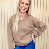 Sequoia Textured Raw Edge Sweater