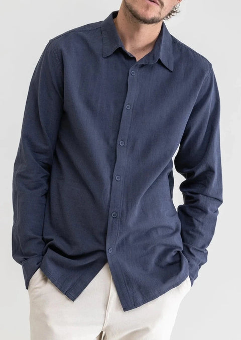 Classic Linen Long-Sleeve Button Up Shirt - MTT Collective