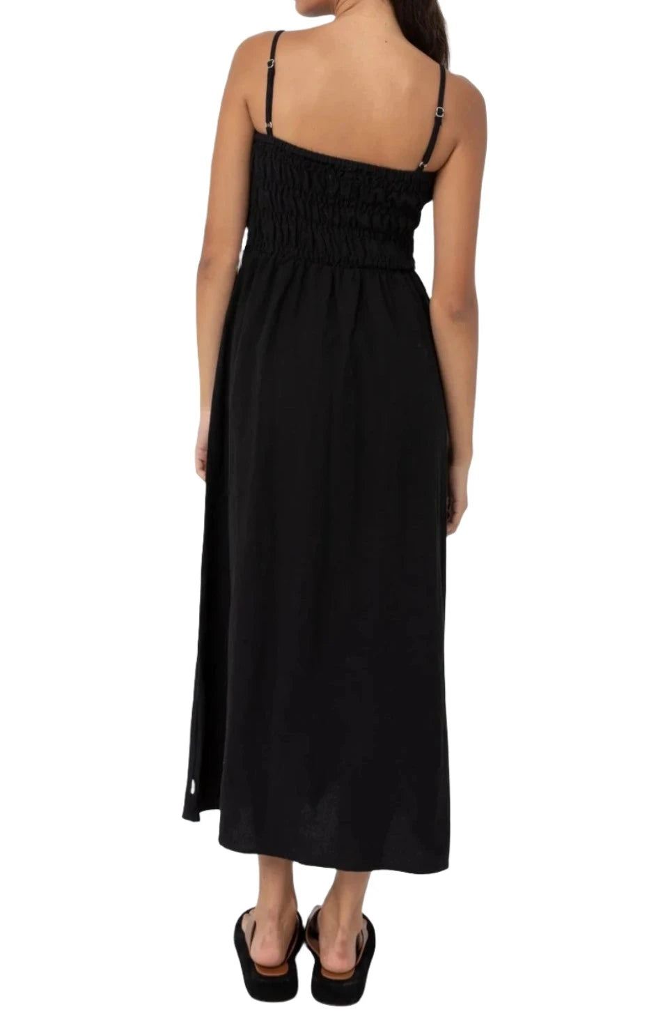 Everyday Classic Shirred Midi Dress - MTT Collective