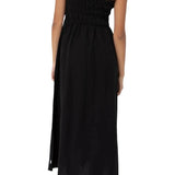 Classic Shirred Midi Dress