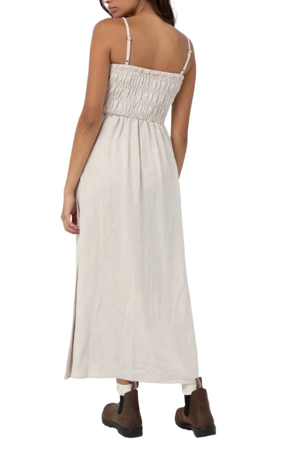Everyday Classic Shirred Midi Dress - MTT Collective