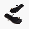 TKEES Colette sandal in Sable, angled pair