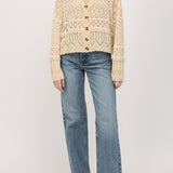 Twyla Button Down Crochet Knit Cardigan