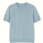 Light blue sweater on a white background