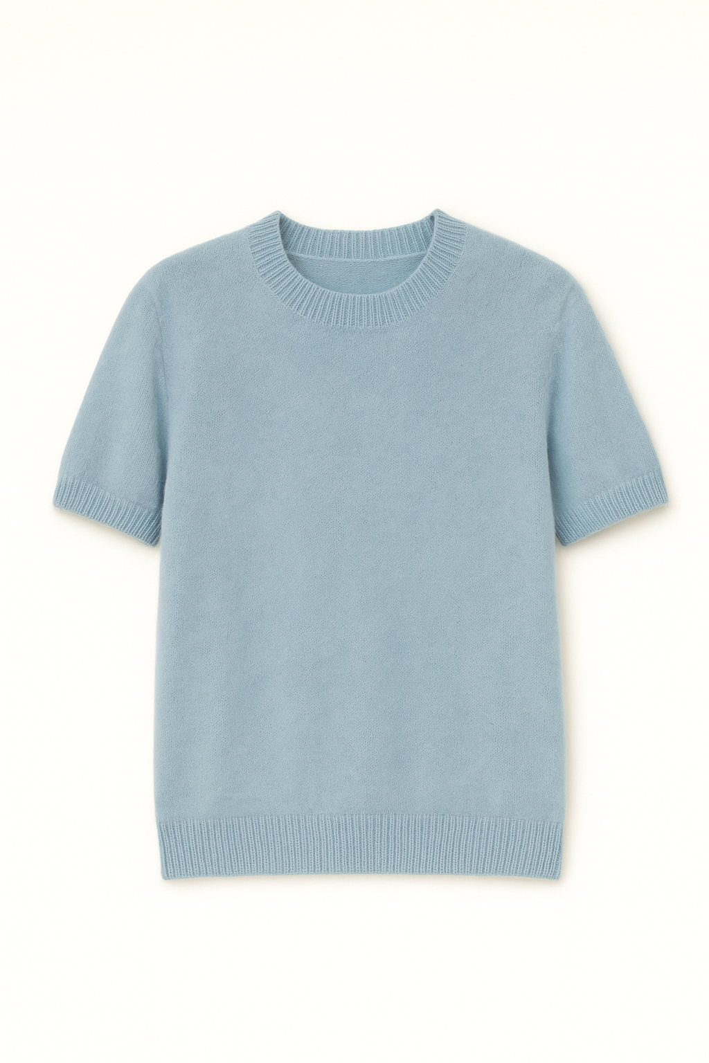 Light blue sweater on a white background