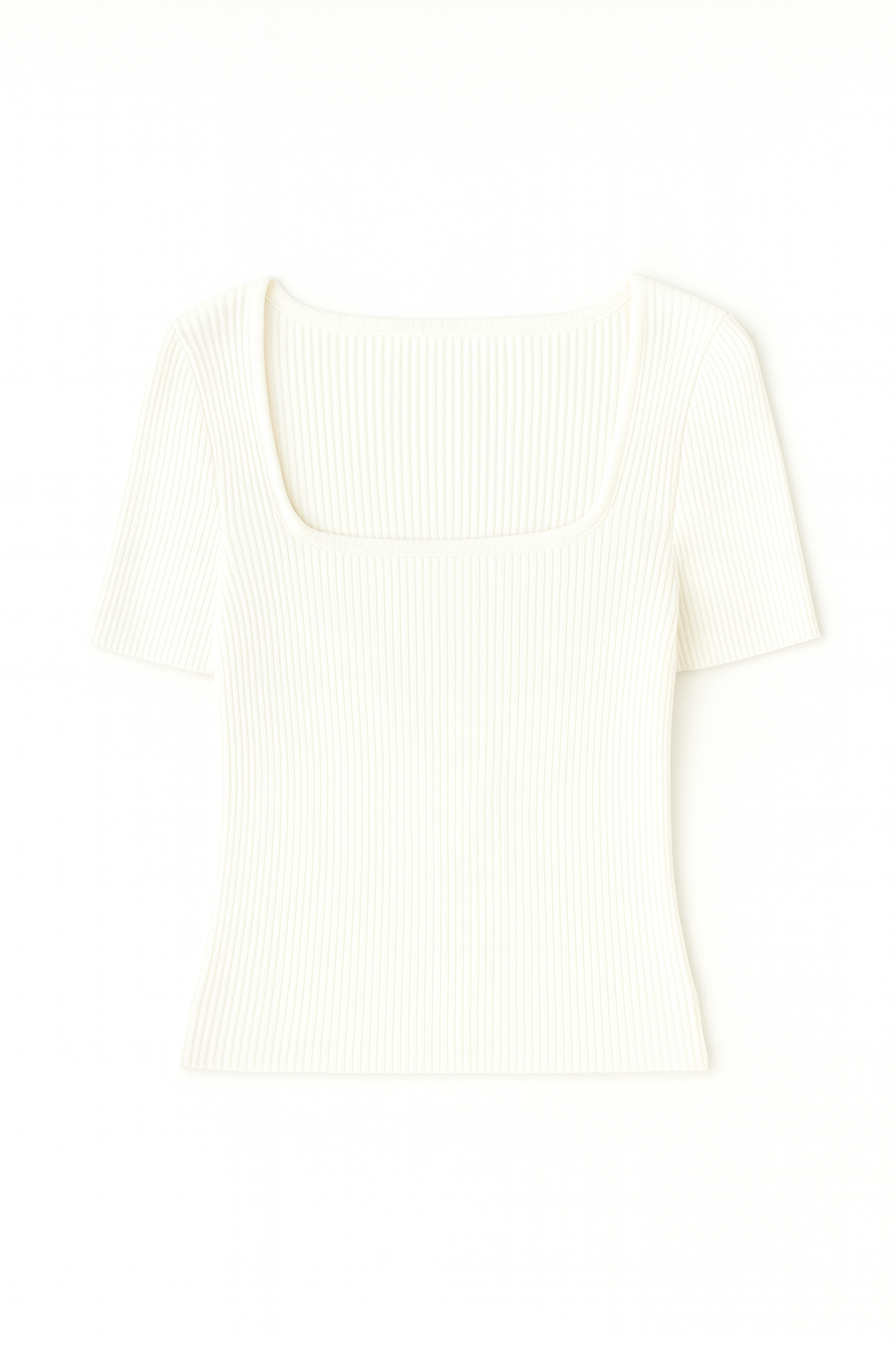 White t-shirt on a white background
