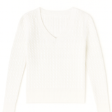The Lila Cable Knit V-Neck Sweater
