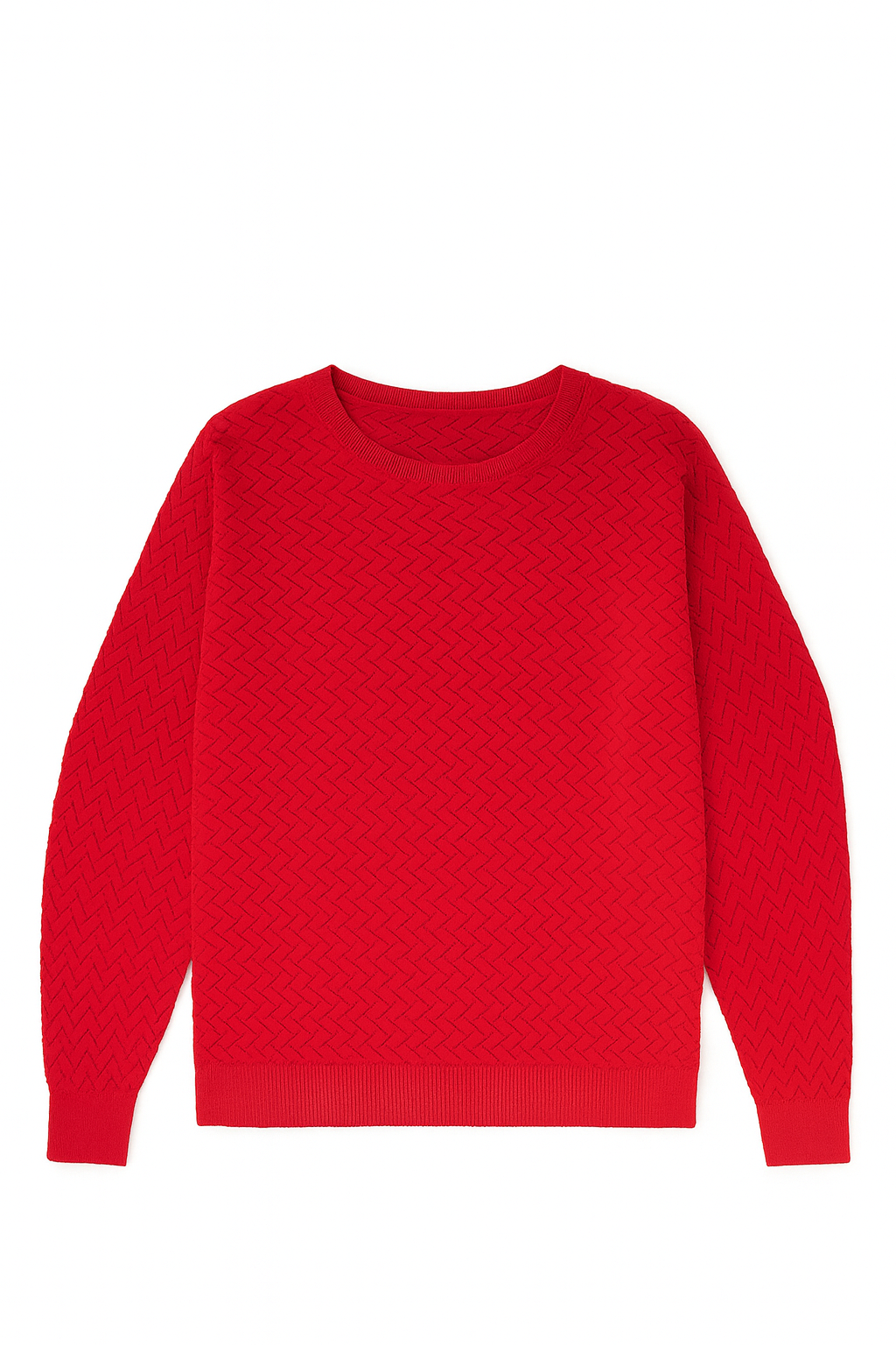 Red sweater on a white background