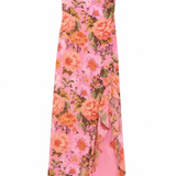 Maribel Floral Satin Maxi Dress