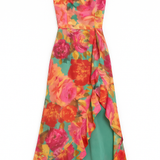 Isabella Floral Satin Maxi Dress