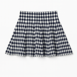 Lila Houndstooth Knit Mini Skirt