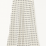 Vivienne Polka Dot Satin Midi Skirt