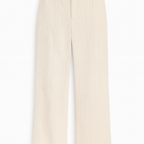 Olivia Textured Cotton-Linen Wide-Leg Pants