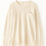 Beige sweater on a white background