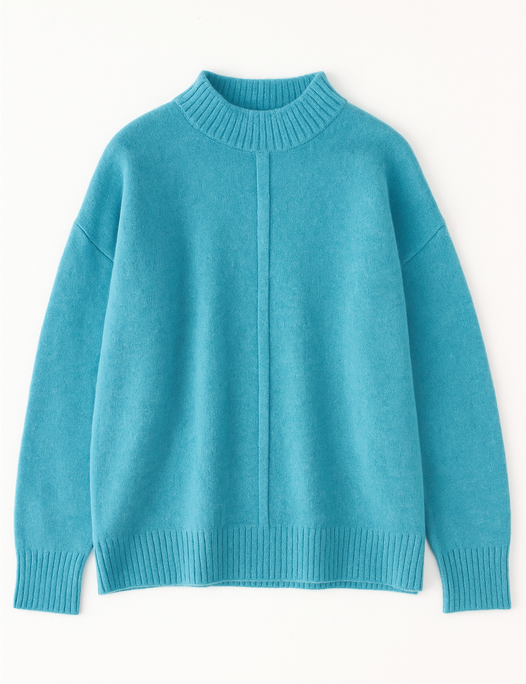 Blue sweater on a white background